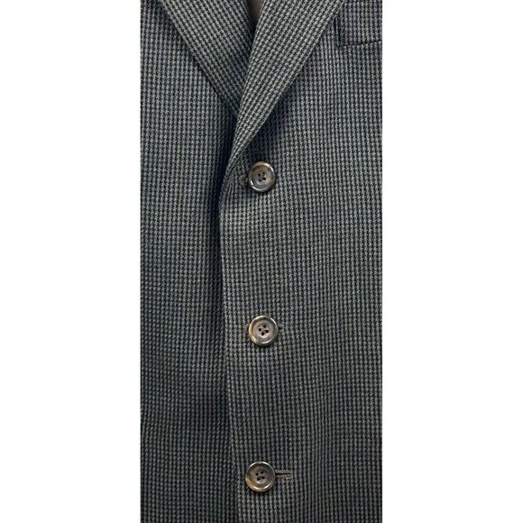 Oscar‎ de la Renta Men’s Wool Houndstooth Blazer Sports Coat - 40R - Green - Picture 5 of 14